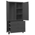 Lady Jillian -  Industrial Wardrobe Anthracite 90x50x180 cm Metal